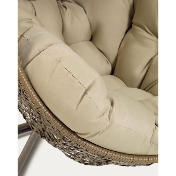 Rjav viseči vrtni fotelj Kave Home Florina-image-4