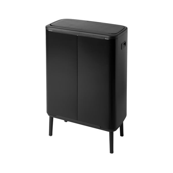 Mat črn jeklen koš za smeti na dotik 60 l Bo Touch Bin Hi – Brabantia-image-3