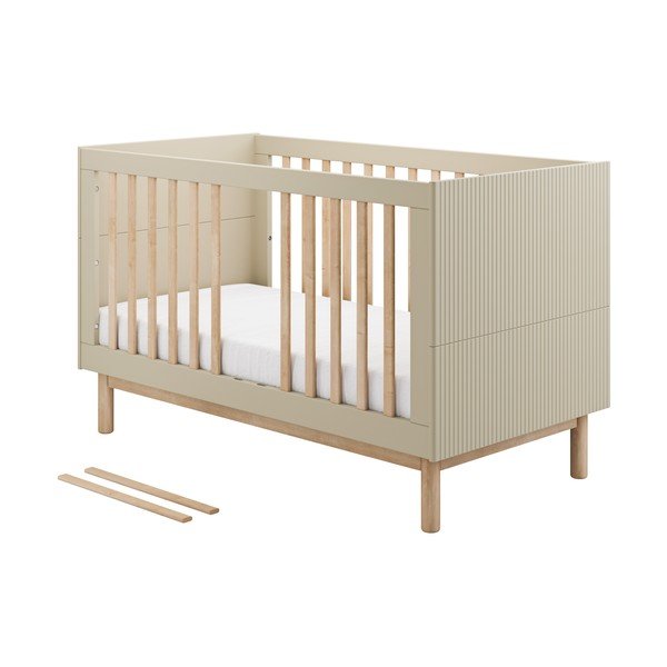 Kremno bela otroška posteljica 70x140 cm Miloo – Pinio-image-2