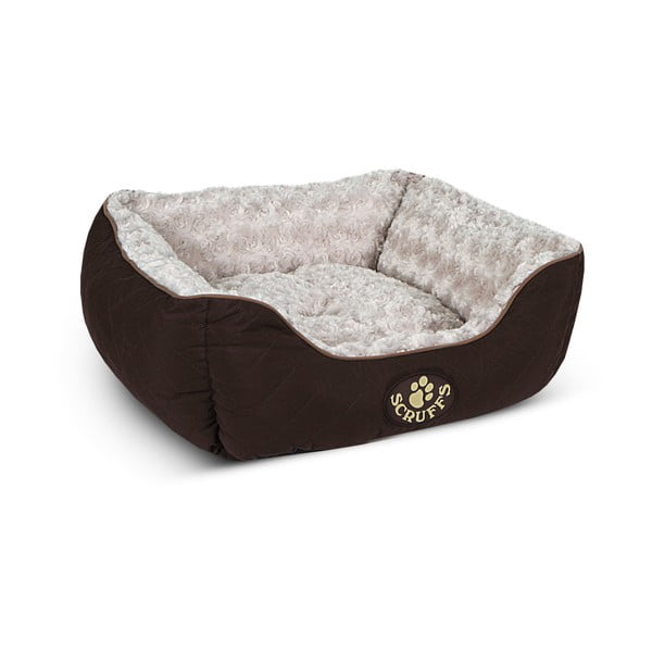Temno rjava plišasta postelja za pse 40x50 cm Scruffs Wilton – Plaček Pet Products