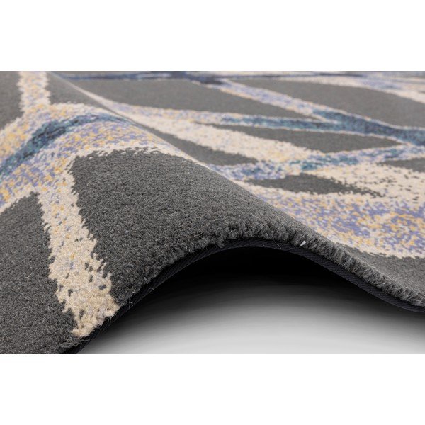 Temno modra volnena preproga 133x180 cm Sticks – Agnella-image-2