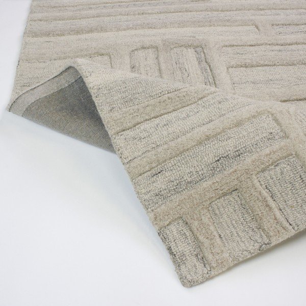 Sivo-bež ročno tkana volnena preproga 160x230 cm Elva  – Flair Rugs-image-2