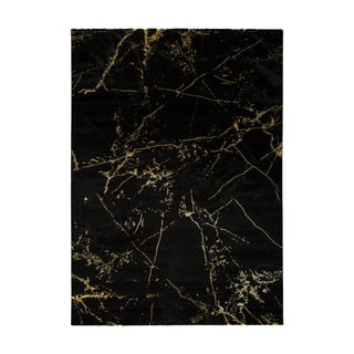 Črna preproga Universal Gold Marble, 80 x 150 cm