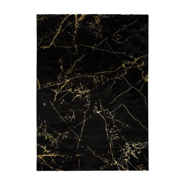 Črna preproga Universal Gold Marble, 160 x 230 cm