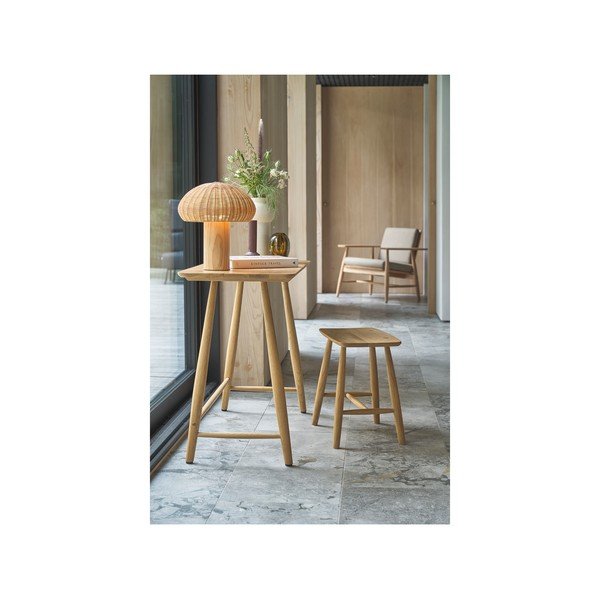 LED namizna svetilka v naravni barvi s senčnikom iz ratana (višina 32 cm) – Villa Collection-image-2