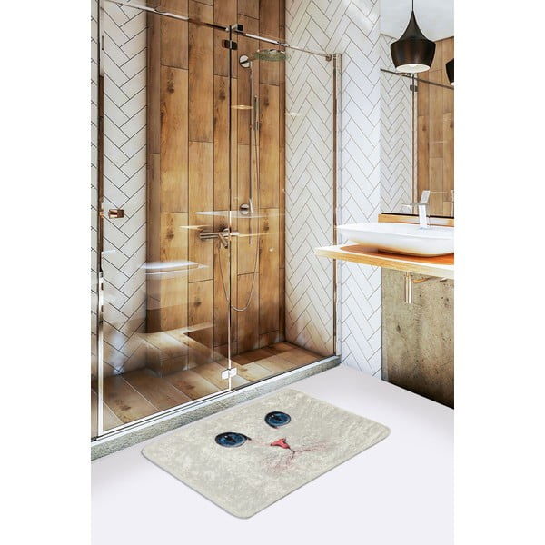 Kremno bela kopalniška preproga 40x60 cm Blue Eyes – Foutastic-image-1