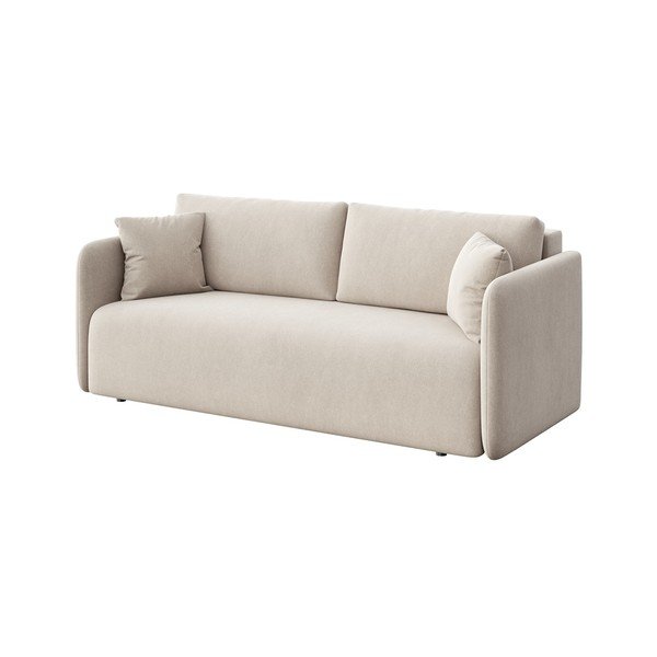 Bež žametna raztegljiva sedežna garnitura 220 cm Chaum – Rodier-image-2