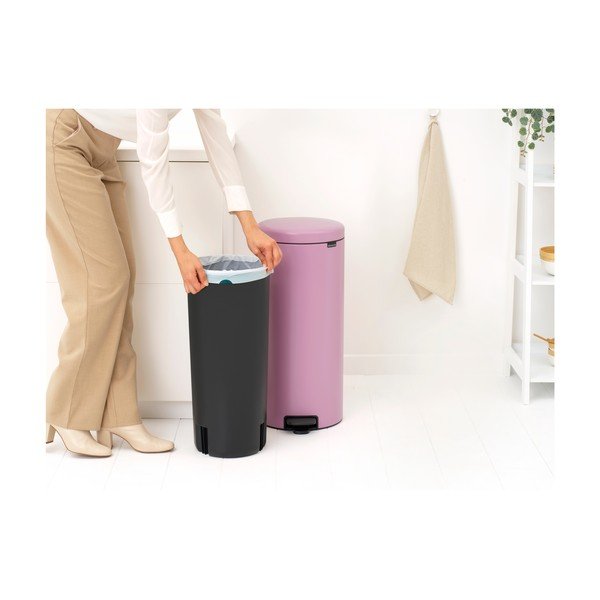Rožnat jeklen koš za smeti s pedalom 30 l NewIcon – Brabantia-image-4