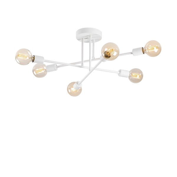 Bela stropna svetilka 64x64 cm Flower – Opviq lights-image-2