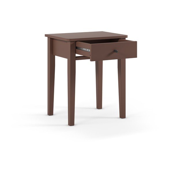 Nočna omarica v mat dekorju v barvi terakote Bart – Marckeric-image-3