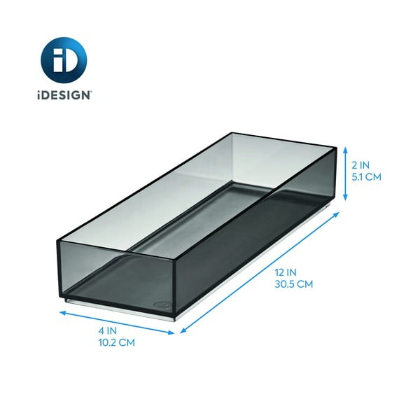 Mat črn kopalniški organizator za kozmetiko iz reciklirane plastike – iDesign-image-4