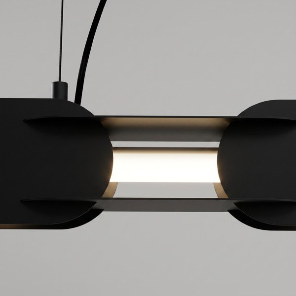Črna kovinska LED viseča svetilka CHAIN – Thoro-image-3
