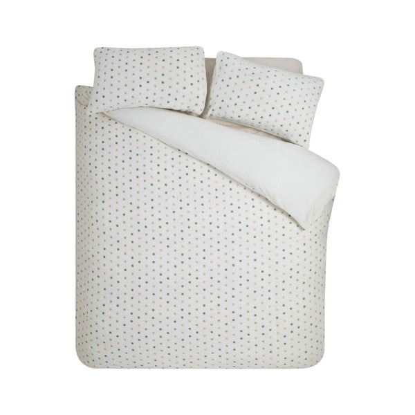 Kremno bela posteljnina za zakonsko posteljo iz mikropliša 200x200 cm Cosy Spot – Catherine Lansfield