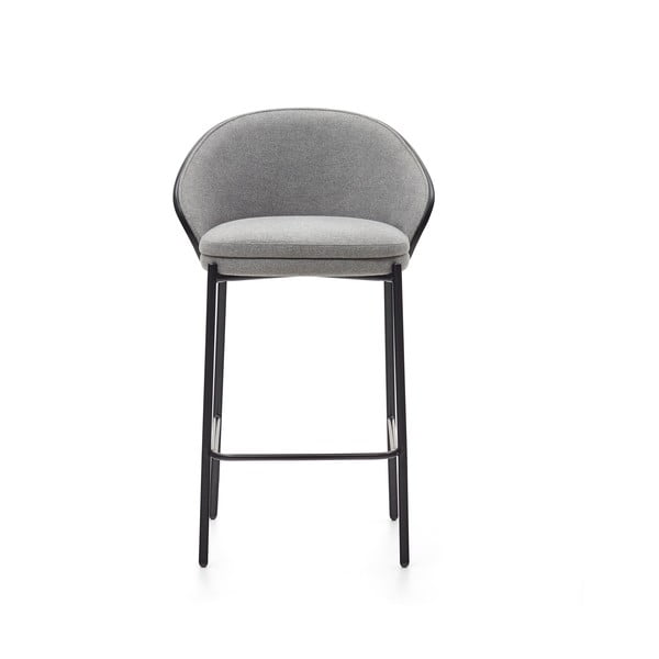 Črn/siv barski stol (višina sedeža 65 cm) Eamy – Kave Home-image-2