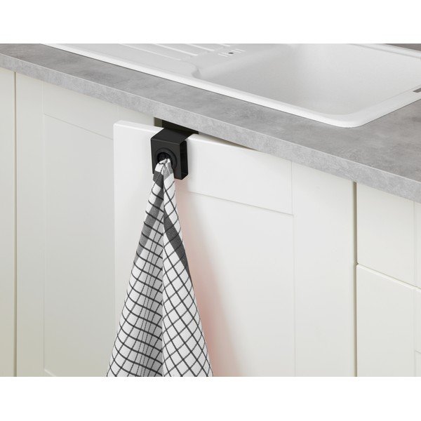 Črn obešalnik Wenko Black Outdoor Kitchen-image-1