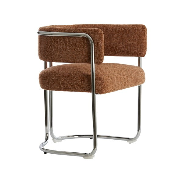 Svetlo rjav oblazinjen jedilni stol z nasloni za roke Adante – Light & Living