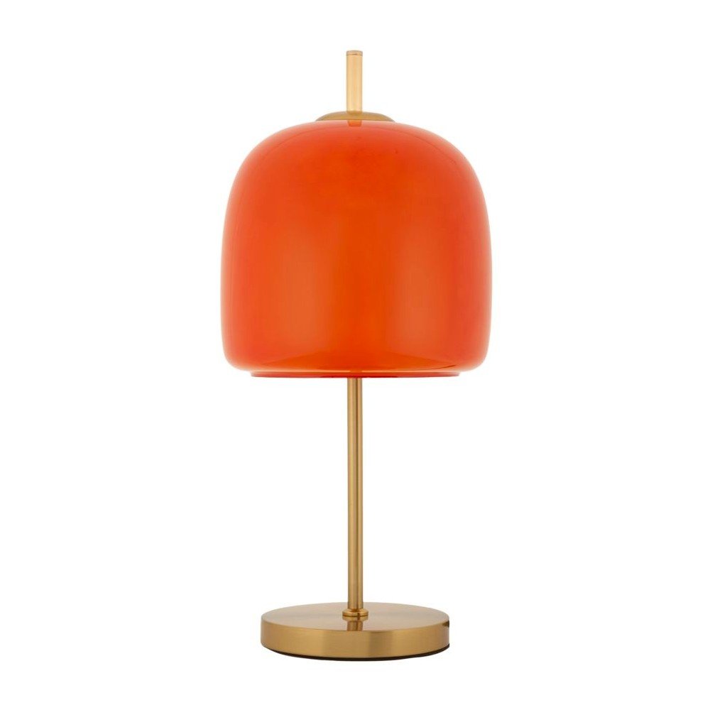 Oranžna/v zlati barvi kovinska namizna svetilka s steklenim senčilom (višina 53 cm) Oldy