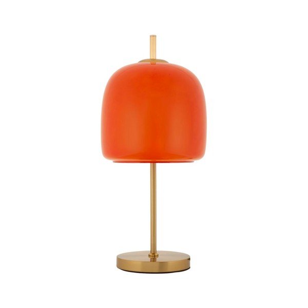 Oranžna/v zlati barvi kovinska namizna svetilka s steklenim senčilom (višina 53 cm) Oldy – Mauro Ferretti