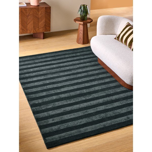 Temno modra ročno tkana preproga iz recikliranih vlaken 160x230 cm Connor – MADE-image-4