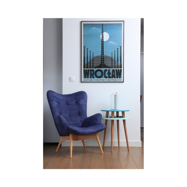 Svetlo turkizna kavna mizica Ragaba UFO, Ø 45 cm-image-1