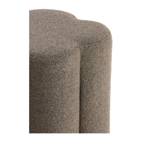 Rjav tabure iz tkanine bouclé Nalani – Light & Living-image-4