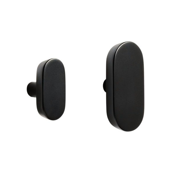 Črni stenski obešalniki v kompletu 2 ks iz masivne bukve Arely – Kave Home