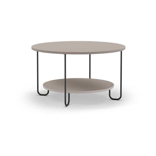 Siva okrogla mizica ø 80 cm Tonka – Marckeric-image-2