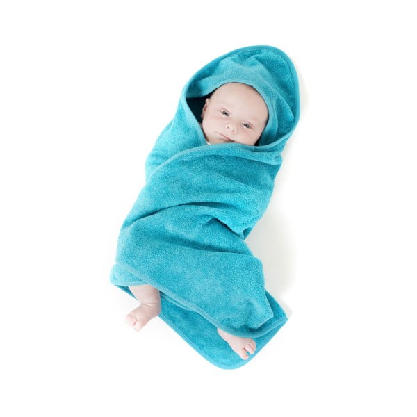 Modra bombažna otroška brisača 75x75 cm - Tiseco Home Studio-image-1