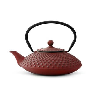 Rdeč litoželezni čajnik s cedilom Bredemeijer Xilin, 1,25 l