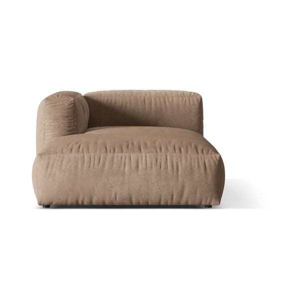 Svetlo rjav žameten modul za sedežno garnituro (levi kot) Martina – Micadoni