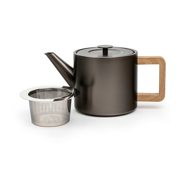 Siv čajnik iz nerjavečega jekla s cedilom 1,1 l Duet Narvik – Bredemeijer-image-2