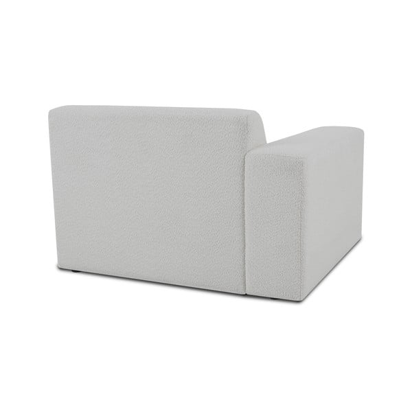 Bel modul za sedežno garnituro iz tkanine bouclé (levi kot) Roxy – Scandic-image-2