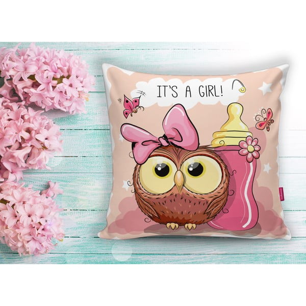 Otroška prevleka za blazino 43x43 cm Girl Owl – Mila Home-image-2