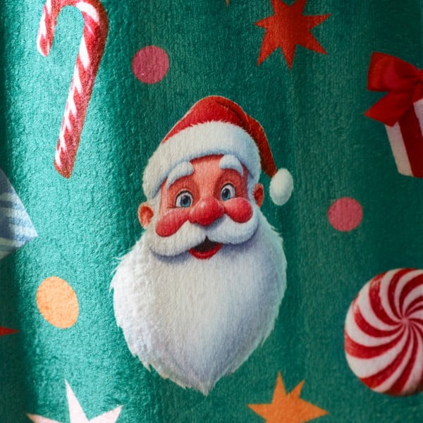 Zelena odeja z božičnim motivom iz mikropliša 130x170 cm Christmas Icons – Catherine Lansfield-image-2