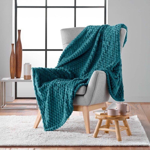 Modra odeja iz mikroflanele 125x150 cm Mini Frosty – douceur d'intérieur-image-2