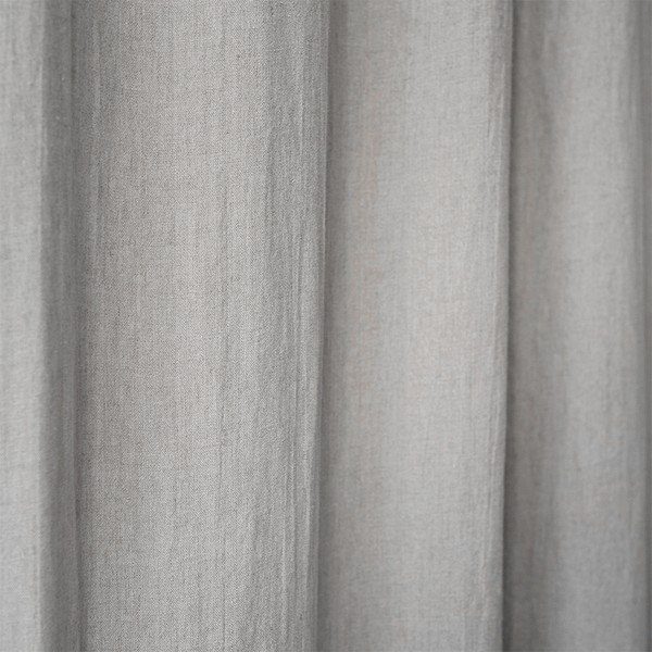 Svetlo siva lanena zavesa z zankami Linen Tales Night Time, 250 x 140 cm-image-1