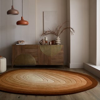 Opečnato oranžna volnena preproga 200x290 cm Puddle Ombre Wool – Flair Rugs