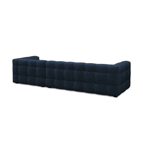 Modra žametna kotna sedežna garnitura Windsor & Co Sofas Vesta, desni kot-image-4