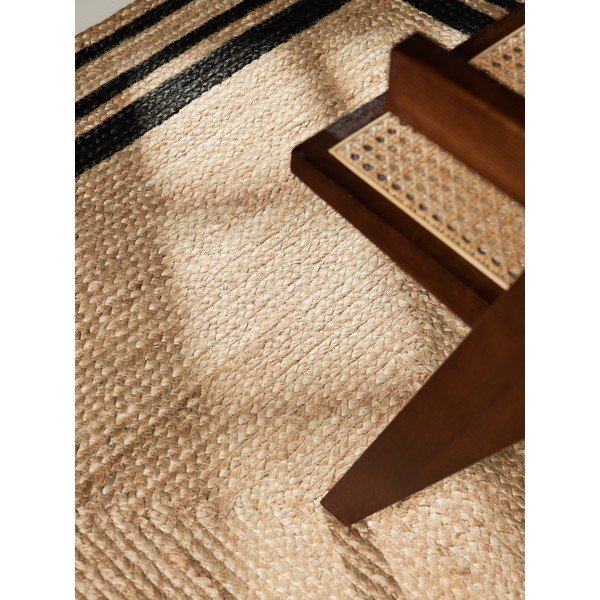 Črna/v naravni barvi ročno tkana preproga iz jute 160x230 cm Jutta – Hanse Home-image-2