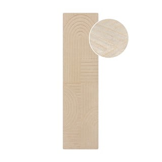Bež volneni tekač 60x230 cm Zen Garden - Flair Rugs