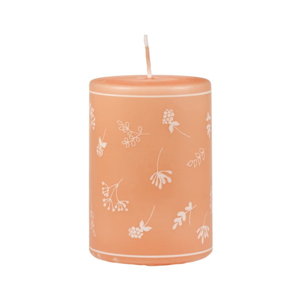 Oranžna sveča Unipar Fleur, čas gorenja 48 h