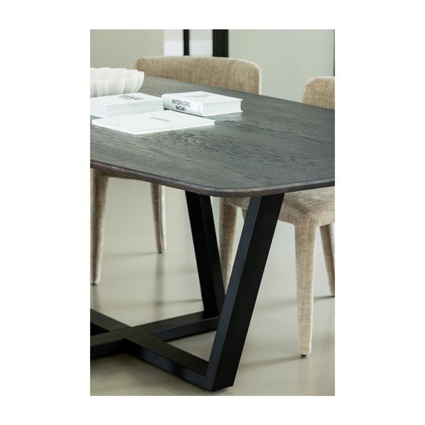 Jedilna miza s hrastovo mizno ploščo 100x220 cm Tablo – WOOOD-image-2