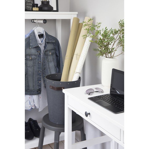 Črn koš za smeti za pisarno Aries Canvas Paper Laminate – Bigso-image-2