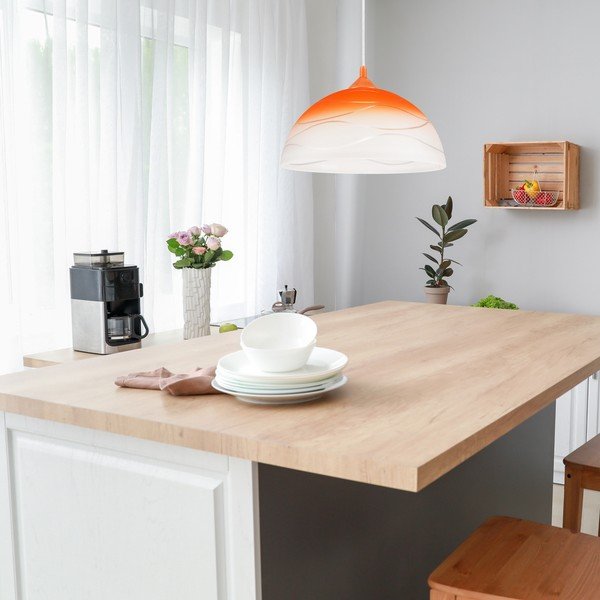 Oranžna viseča svetilka ø 30 cm Sfera – LAMKUR-image-3