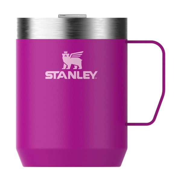Rožnat termo lonček iz nerjavečega jekla 230 ml Stay-Hot Camp Mug Violet Blossom – Stanley