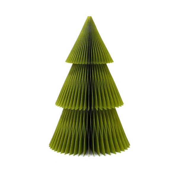 Bleščeč zelen papirnat božični okrasek Only Natural, višina 22,5 cm
