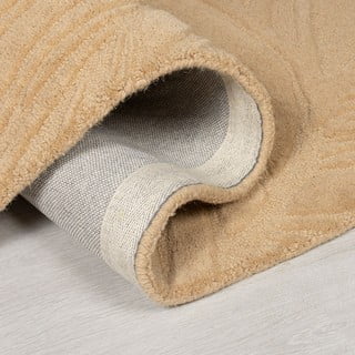Svetlo rjava volnena preproga Flair Rugs Lino Leaf, 160 x 230 cm