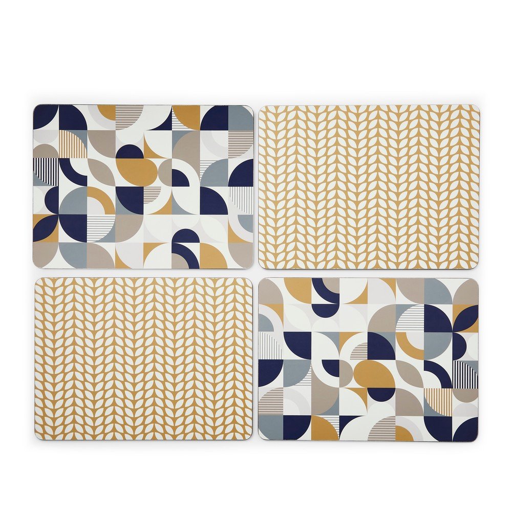 Pogrinjki iz plute in papirja 4 kos 21,5x29 cm Bauhaus