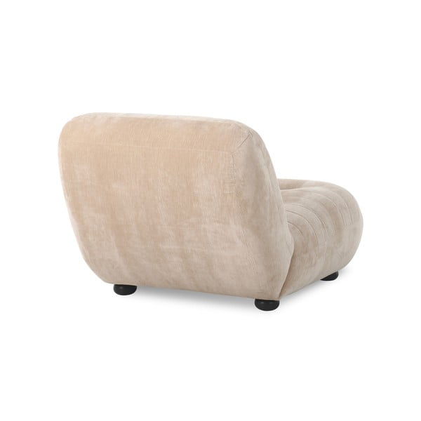 Bež žameten fotelj Wyatt – Dutchbone-image-3