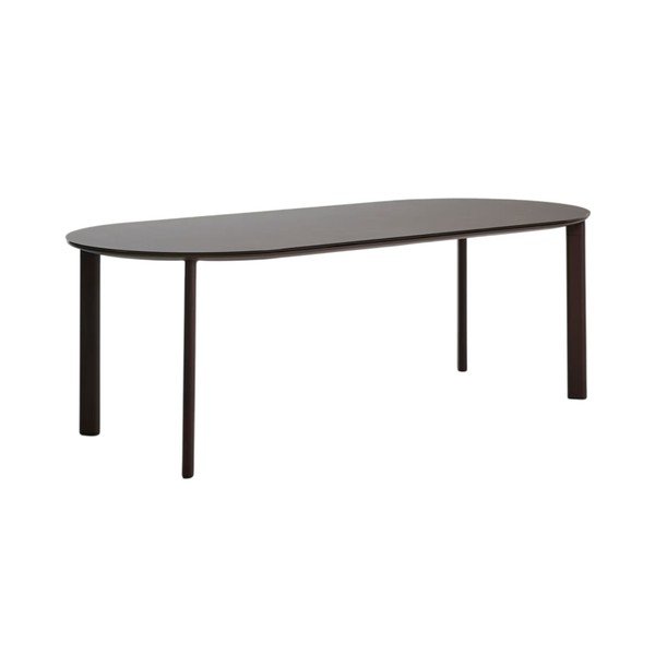 Vrtna miza s stekleno mizno ploščo 100x230 cm Erice – Kave Home
